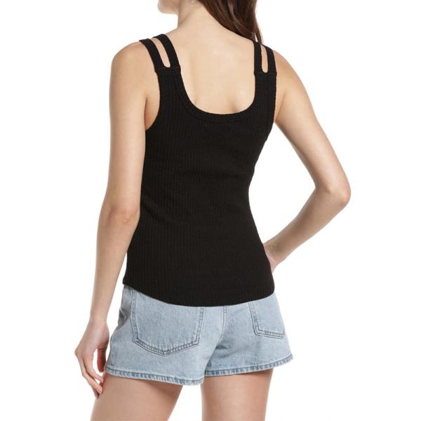 Customized High Quality Cotton Black Gym Sleeveless Women Tank Top Sportswear