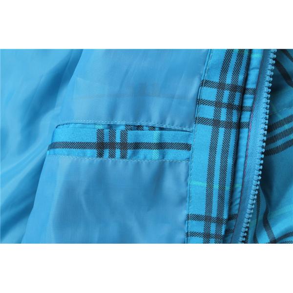 Ladies jacket Quality Coats Fashion Keep Warm Autumn And Winter blue lattice