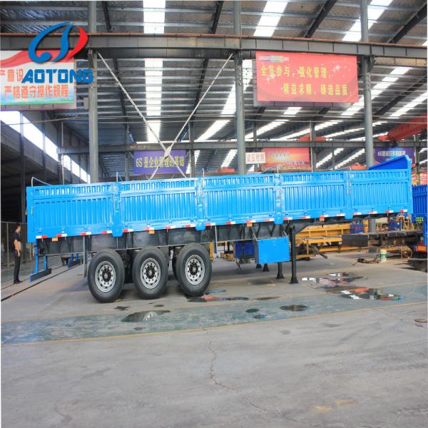 40 60 toneladas Parede lateral Cargo Semi-Carrier Trailers com 4 eixos e multifuncional