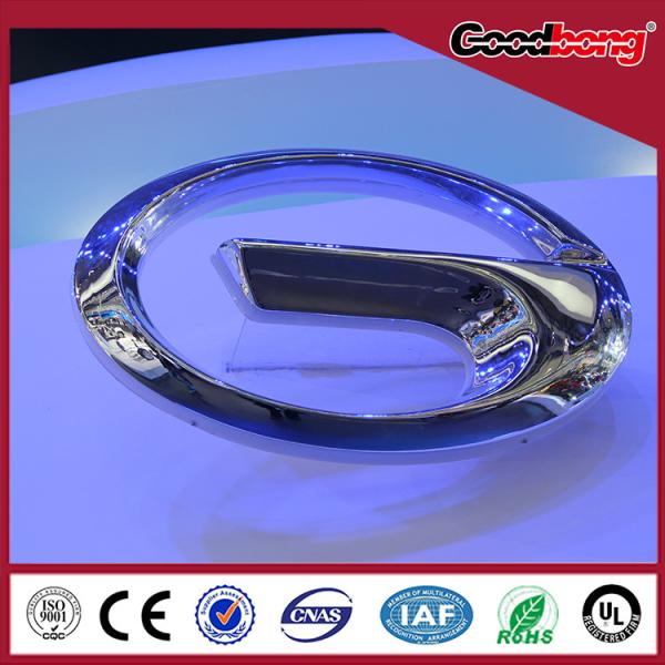 vacuum forming 3D auto sign / waterproof LED car logo advertising sign / Plastic chorme vaccum forming car logo sign