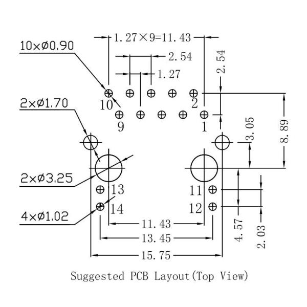 RT7-174AAK1A 100/1000 Base-T Single Port RJ45 Female Connector Tab Up Yellow/Green&Orange Led