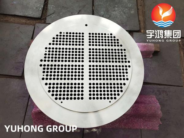 ورقة أنبوبية de aço inoxidável de Tubesheet do permutador de calor de ASTM A182 F304