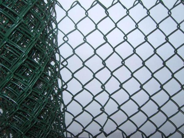 Football Field 2mm Plastic Coated Chain Mesh Fencing 5x5cm