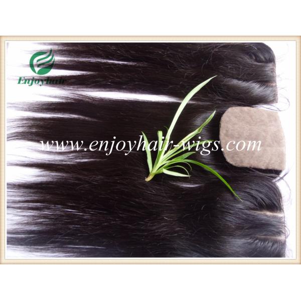 Silk top closure 4''x4'' malaysian virgin hair natural color straight 10''-24'
