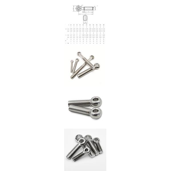 Metric Din 444 SS Stainless Steel M8 Eye Bolt Zinc Plated