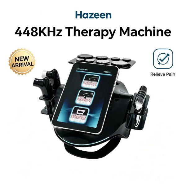 Hazeen 448Khz Tecar Therapy Device For Physiotherapy Pain Relief And Cellulite Reduction, 448kHz Frequency, High Power 500W