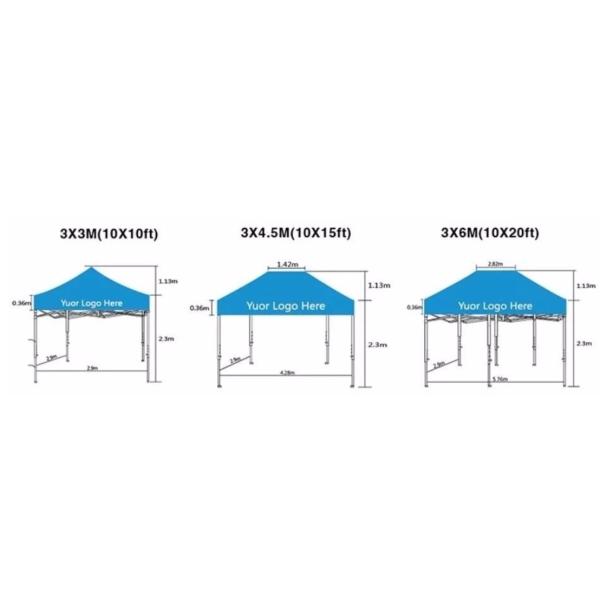 Commercial Trade Show Canopy Tent 10x10 600D Oxford Fabric With Back Walls
