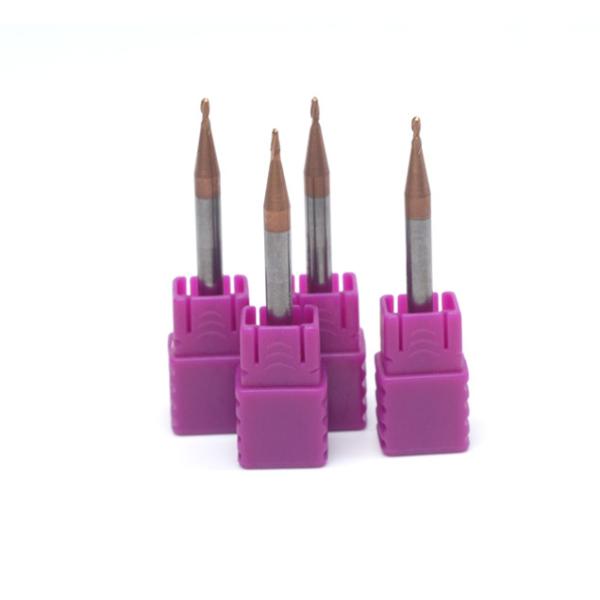 Fabricaciones de micro extremos de carburo sólido 0,2-0,9 mm 2 flauta para joyas de plástico