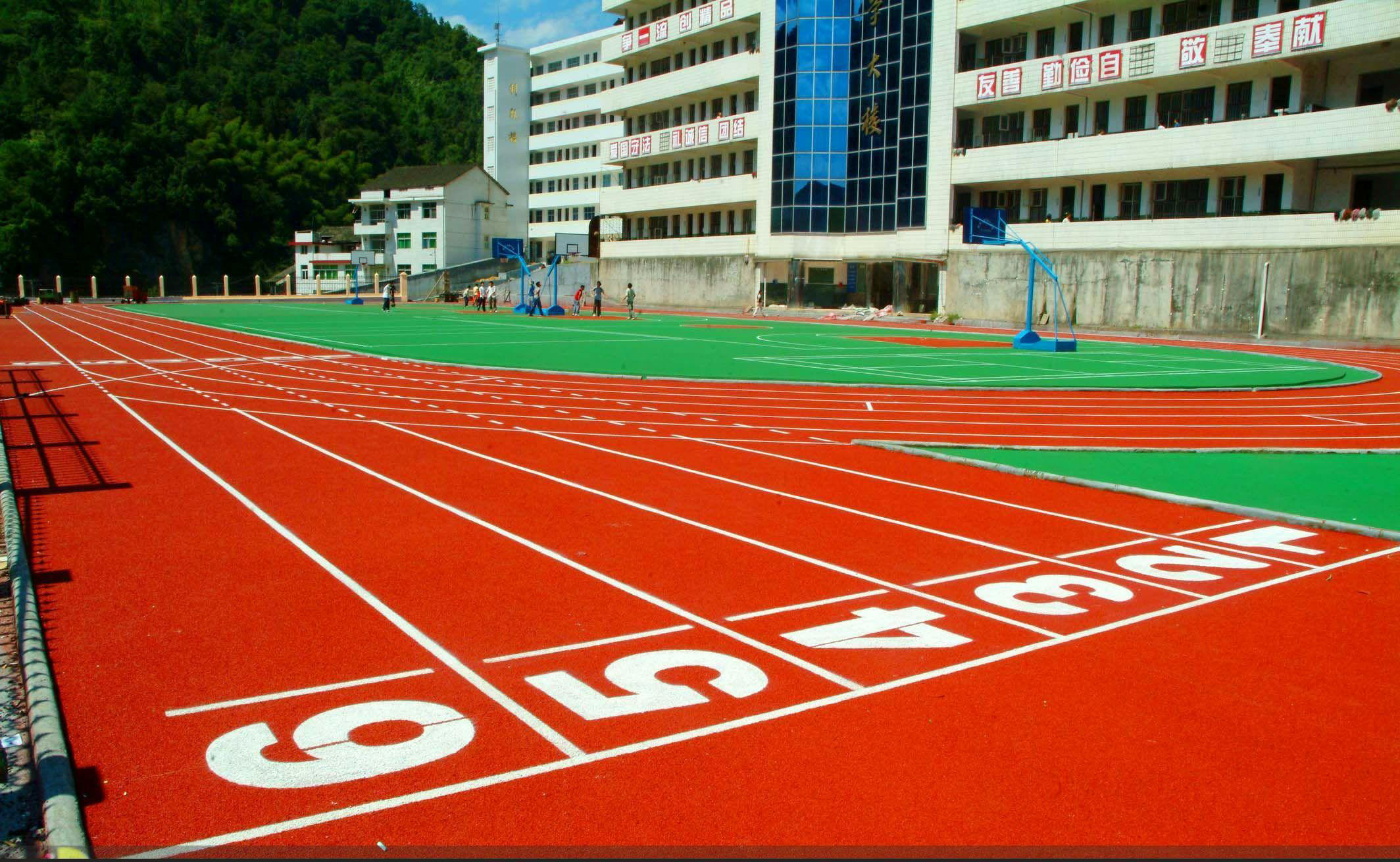 На открытом воздухе резиновый Jogging путь зерна сопротивления EPDM следа УЛЬТРАФИОЛЕТОВЫЙ безшовный справляясь
