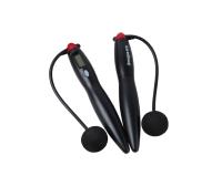 Simples cordel de salto sem fio preto JS-310 com comprimento de 200 mm e contador de loop