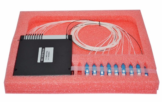 одиночный режим SMF 28E 1610nm FC UPC 1100G 8CH MUX DEMUX DWDM