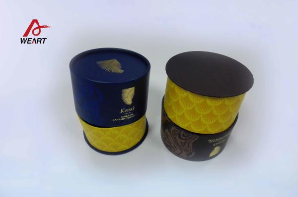Small Surface Hot Stamping Jewelry Round Gift Boxes For Ring Package , Recycled