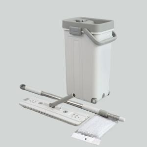 360 Flat Bottomed Wiping Mop Set Flat Hand Free Wet And Dry Self Squeeze Mop &