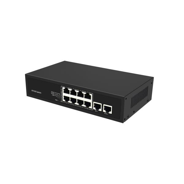 RoHS Network Industrial Ethernet Switch 10 Port 1000M Uplink AI For Financial