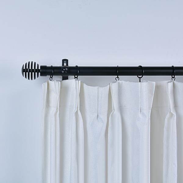 28mm diameter metal curtain rods with black color for living room