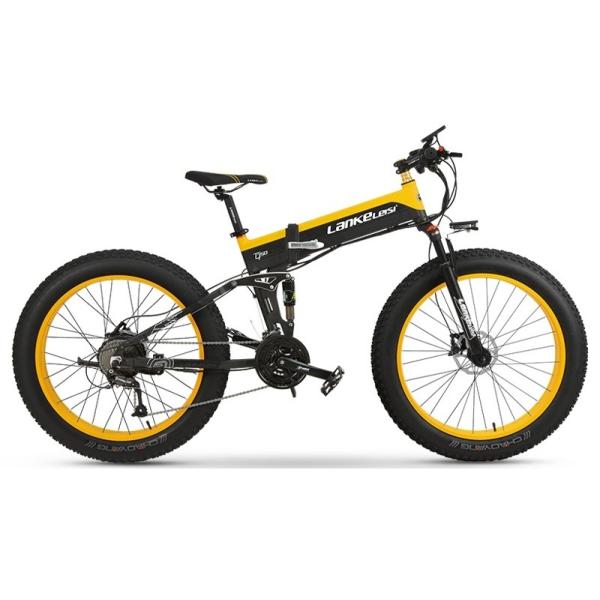 LANKELEISI 26 Inch Big Wheel Electric Bike Hydraulic Disc Brake High Strength