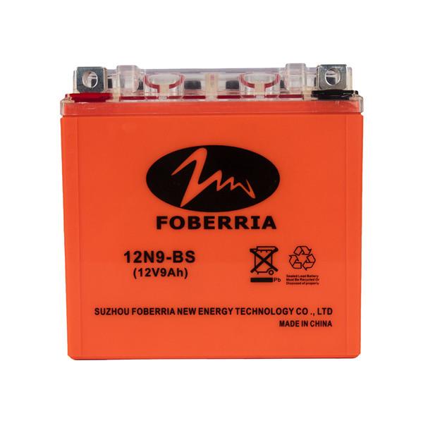 ISO14000 MF Lead Acid Small Motorcycle Battery Orange Customized 12 Volt  9 Amp Hour Battery