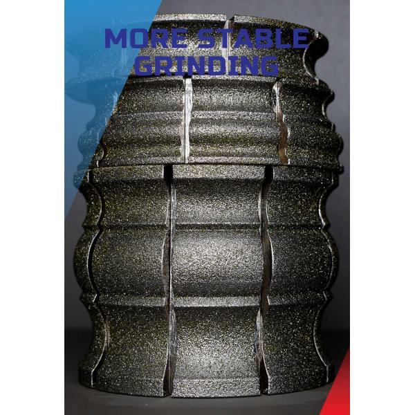 Vacuum Brazed Stone Edge Diamond Bore Profile Grinding Wheel 64-134mm Metal Powder