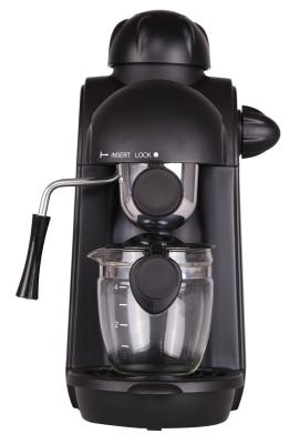 Máquina de café 220V preta, máquina de café 240ml pequena com navio