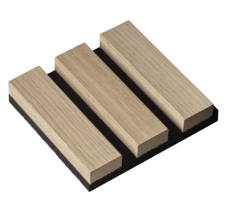 Customizable Slatted Wall Panels 9mm Polyester For Bedroom Soundproofing