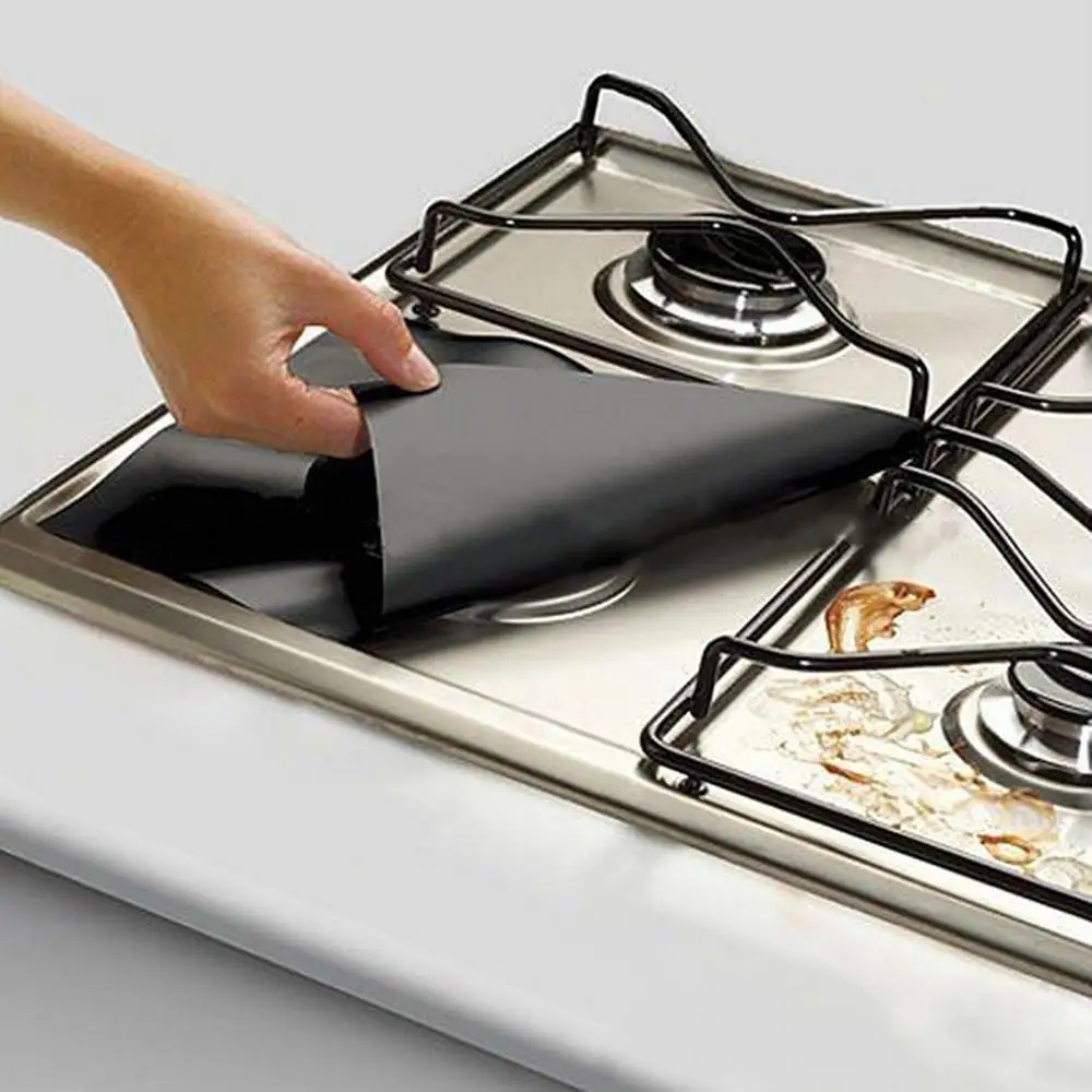 Reusable Square Foil Gas Hob Protector Liner Tray for Eco-Friendly Kitchen Accessories