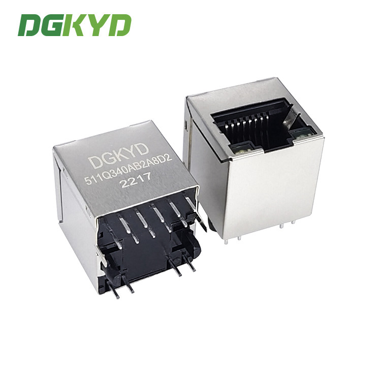 DGKYD511Q340AB2A8D2 180 градусов в линии фильтре 10P8C соединителя 2.5G сети взаимодействуют одиночный порт RJ45