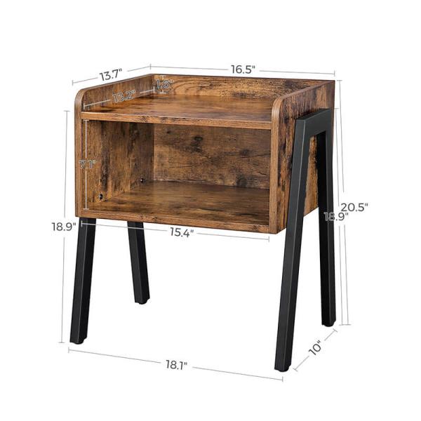 Nightstand Set for Sale, 2 of Nightstands Table, Industrial Bedside Table, ULET188X