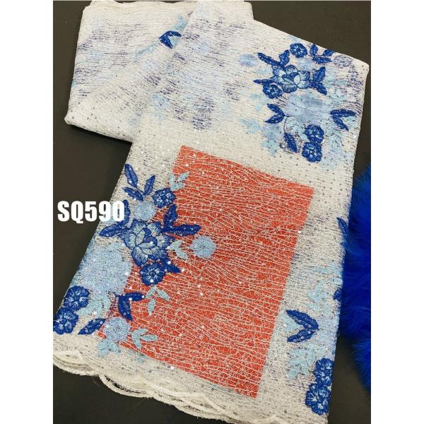Hot sale Fancy Design New Double net Lace Fabric Sequin Tulle Glitter Sequin Fabric Mesh lace