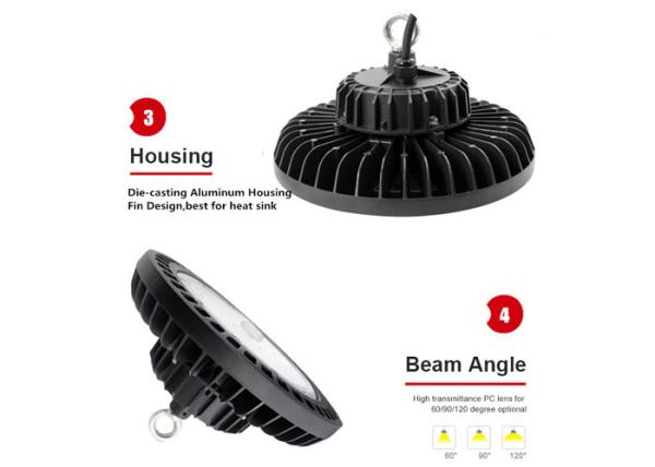 6000K Industrial High Bay Lighting 150w 140lm/W 60 90 120 Degree Optional