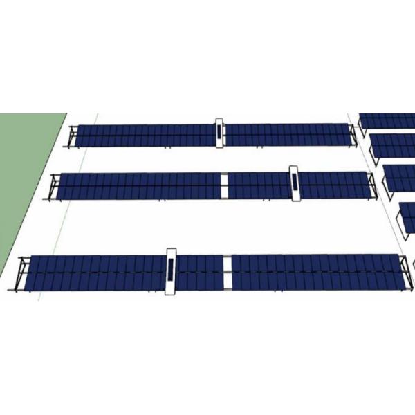 Интеллектуальный очиститель солнечных панелей железнодорожного типа для установки на плоской крыше