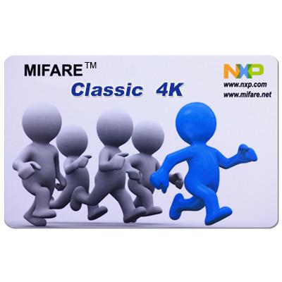 Carte à puce MIFARE ®Classic 4K avec carte à puce RFID sans contact pour le contrôle d'accès ou l'adhésion