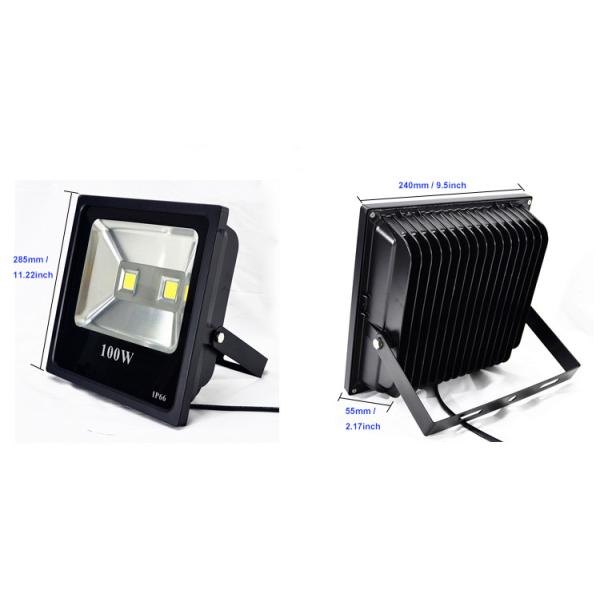 Black Body DC48V High Power LED Flood Light COB Chip IP66 50w 200w With Daylight Sensor