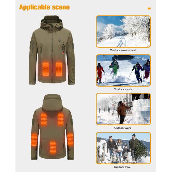 USB Electric Heated Vest Jacket , 60degree Rechargeable Heated Jackets Xf Wj ODM Heating Hunting Clothing