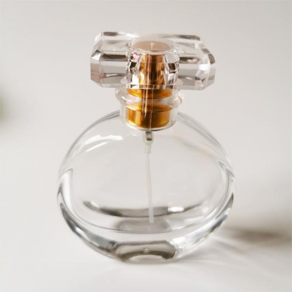 New Fashion Clear 30ml 50ml Glass Round Screw Mouth Perfume Spray Bottle