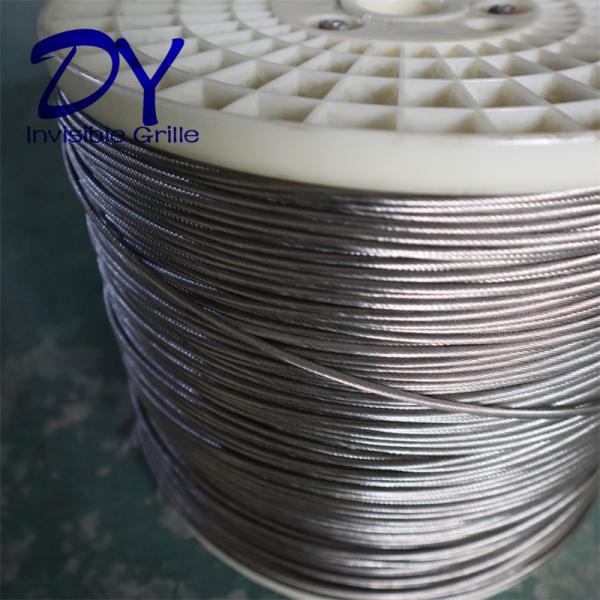 304 Stainless Steel Wire Window Invisible Grille For Commercial Security