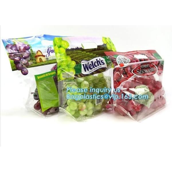 Fresh Perforated Fruit Bag, Fruit bag with slider zip, ziplock fresh keeping pouch bottom gusset banana/mango/grape frui