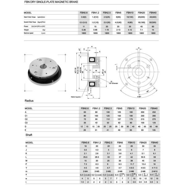 NOSEN STEKI 2019 FBN0.6-40 36V High Precision Dry Single Plate Electric Brake Designed