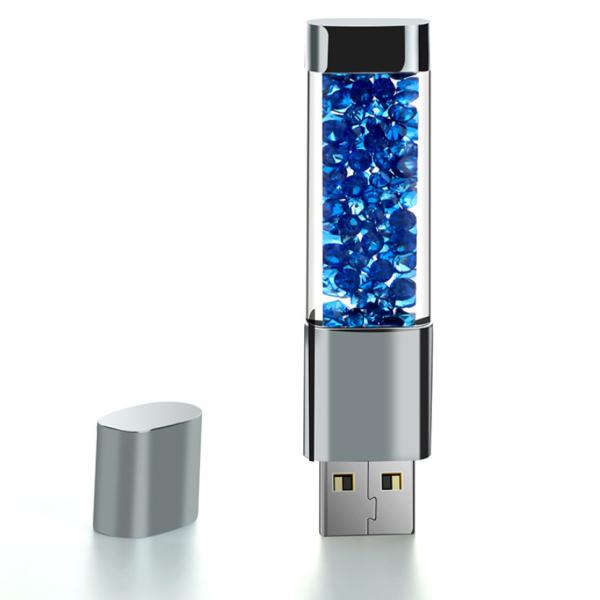 Custom Portable High Speed Crystal USB 3.0 Flash Drive Real Capacity 4GB 8GB