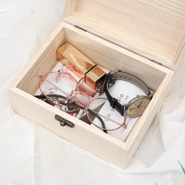 Custom Small Wooden Chest Boxes for Decorative Storage Environmental and Logo Customized