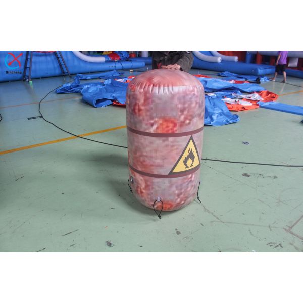 Custom Inflatable Paintall Bunkers Flammable Gas Cylinder Prop For Gun Game