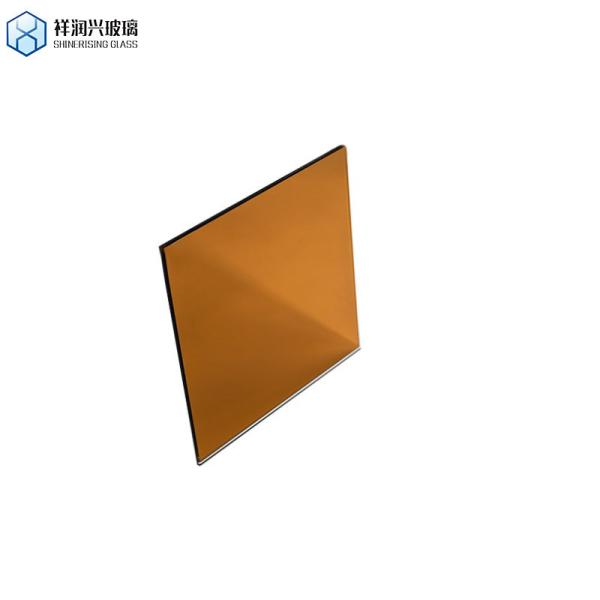 Rectangle Glass Coloreds Mirror Panel with Competitive and Bronze Golden Frame Material