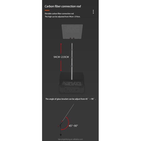 Внутреннее наружное TYSTVideo Trump Glass Teleprompter Сильное стекло дистанционного управления