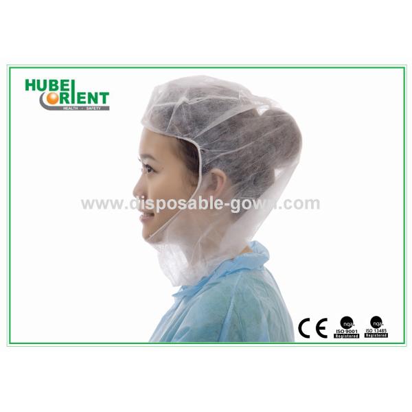 Противопылевая одноразовая капюшонка из нетканой ткани весом 20 граммов с защитой шеи