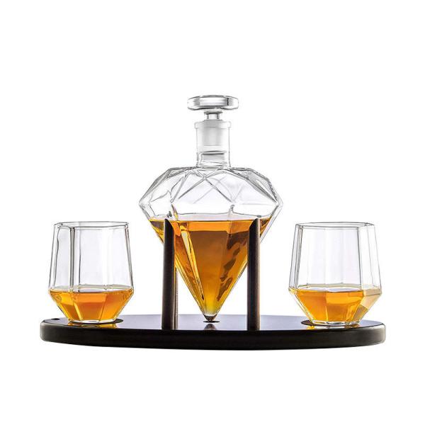 Aérateur de décanteur de whisky à cristaux artisanaux en vrac 850 ml Carafe de luxe
