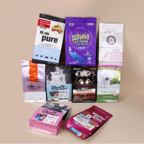 El olor impermeabiliza la bolsa de empaquetado inferior plana del bolso del alimento para animales con la cremallera