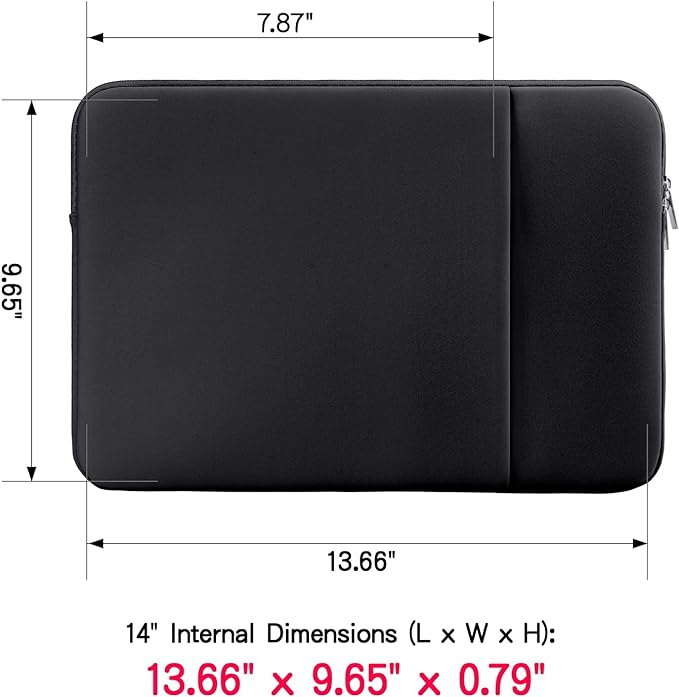 Outdoor Laptop Sleeve Case Protective Soft Padded Carrying Computer Bag with Front Pocket & Accessories Pouch LBX1217-2