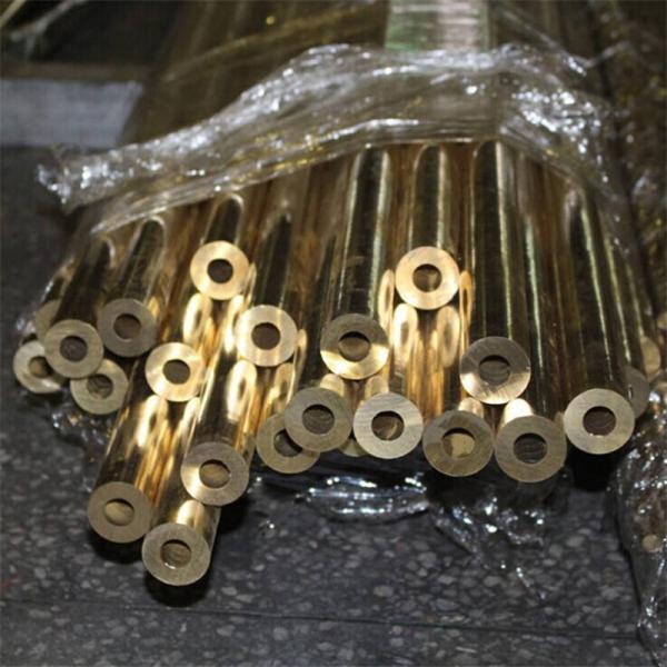 JIS ASTM Seamless Brass Tube , Brass Copper Pipe CuZn37 CuZn40 C6782 Material