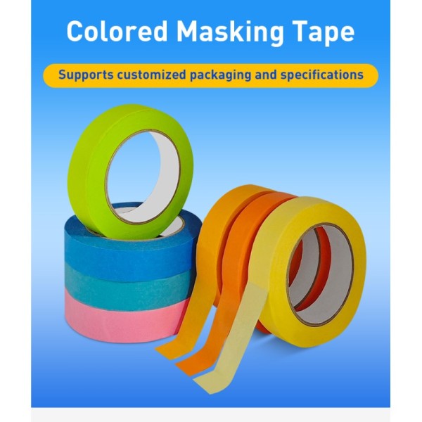 Eco Friendly Paper Masking Tape Small Roll For Building Decoration Painter's Tape