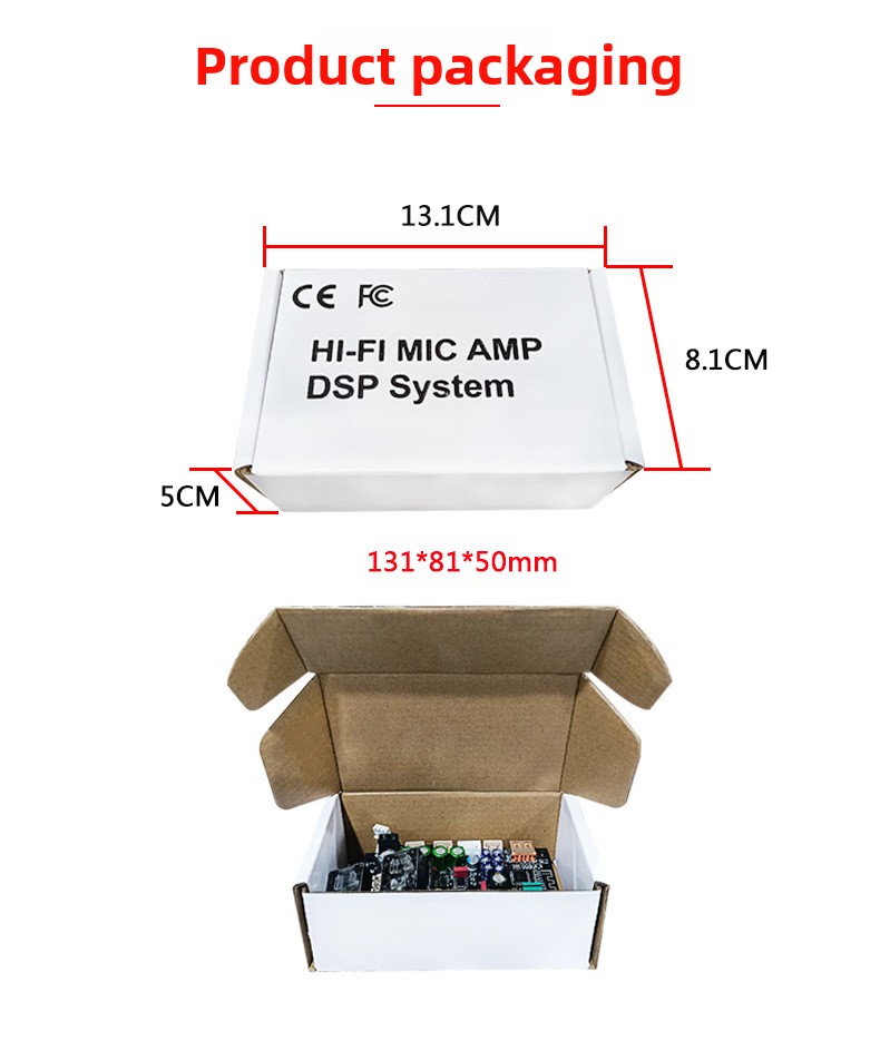 AMP Mike Front Board Power Amplifier Board Karaoke Reverb Board Microphone K Song Singing DSP Mixing Anti-Howling Made in China