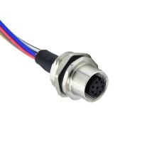 8 connecteur femelle de fil de support de panneau de mur de code imperméable du connecteur A des positions M12